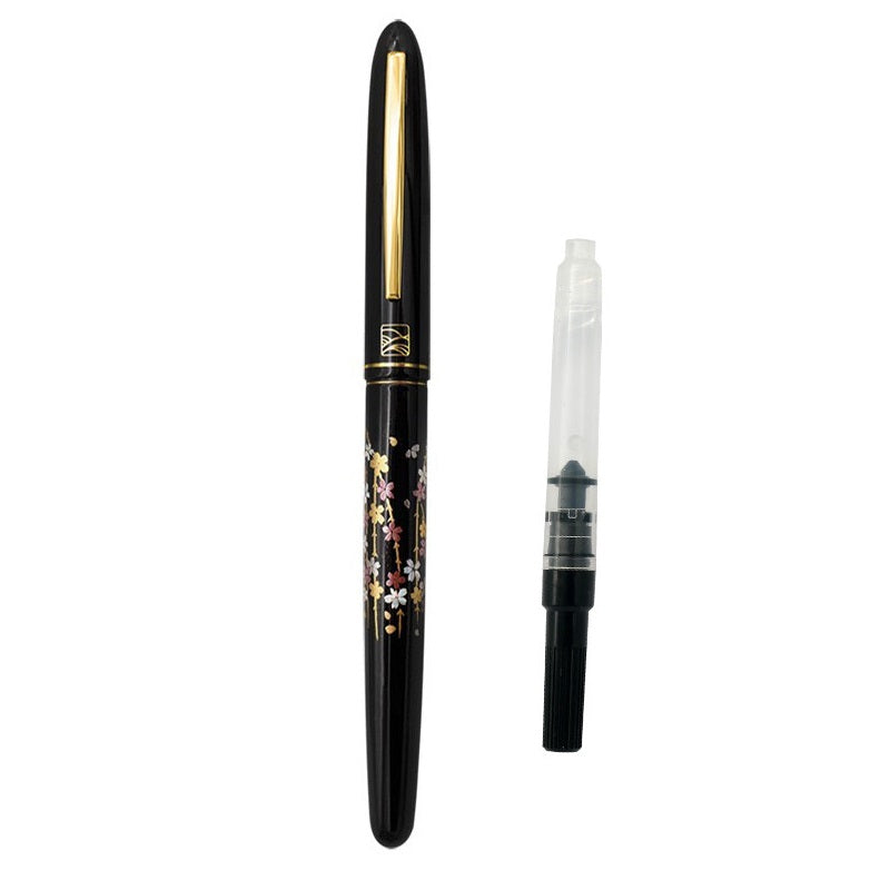 Kuretake x Wancher Maki-e Student Fountain Pen with Ink Converter 3