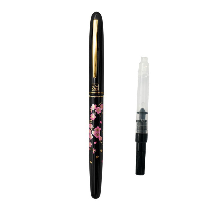 Kuretake x Wancher Maki-e Student Fountain Pen with Ink Converter 5