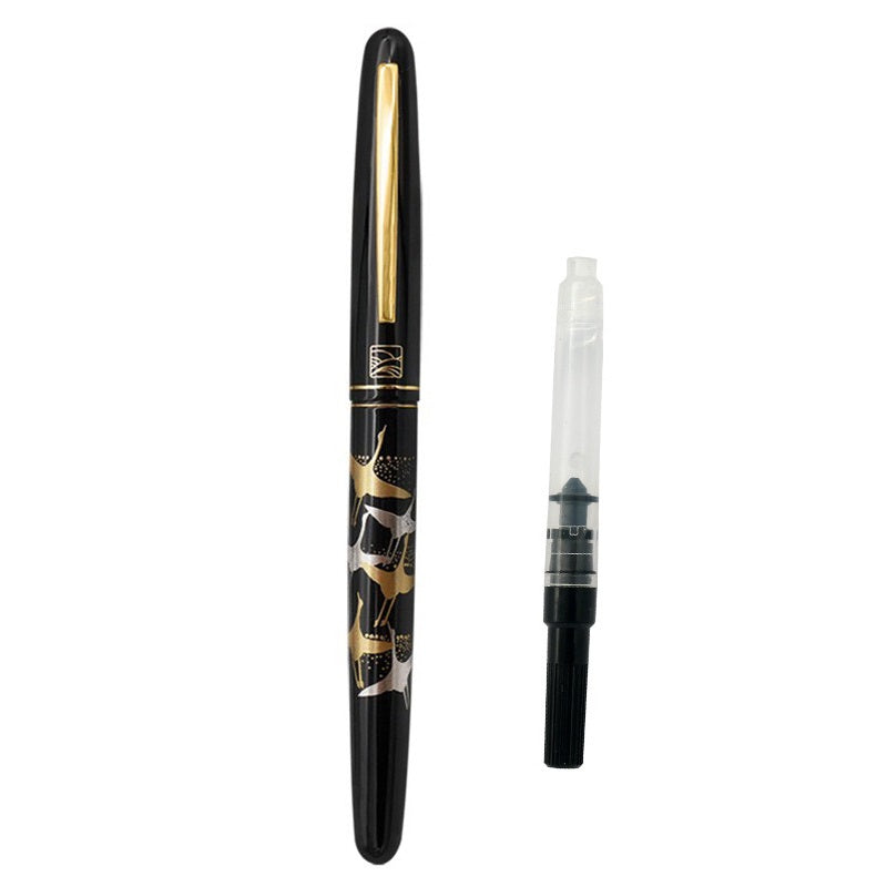 Kuretake x Wancher Maki-e Student Fountain Pen with Ink Converter 6