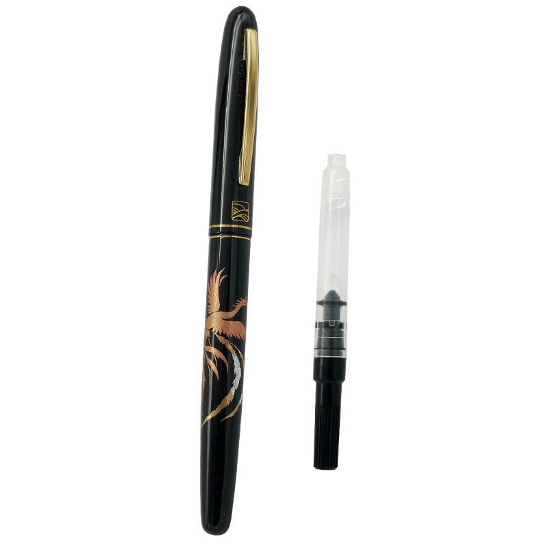 Kuretake x Wancher Maki-e Student Fountain Pen with Ink Converter 7