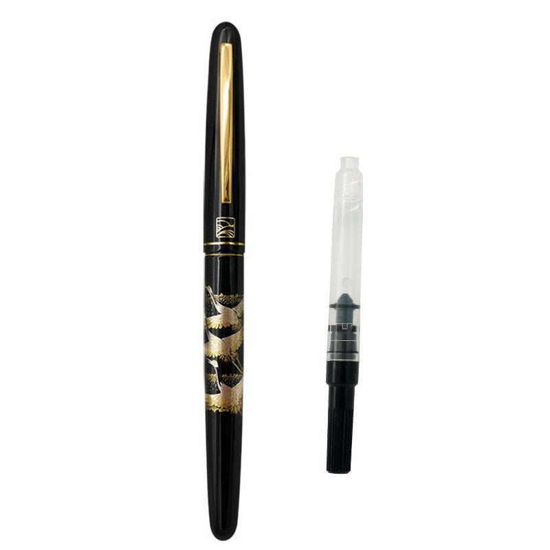 Kuretake x Wancher Maki-e Student Fountain Pen with Ink Converter 8