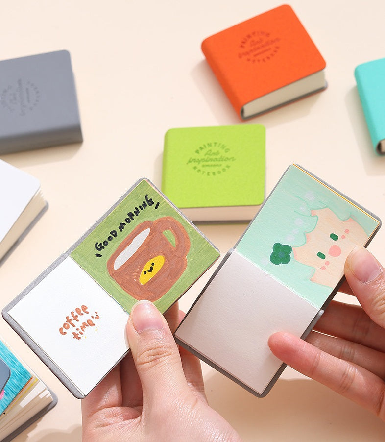 Draw Mini Notebook LANGUO Mini Pocket PU Sketchbook Drawing Notebook 15 Pack