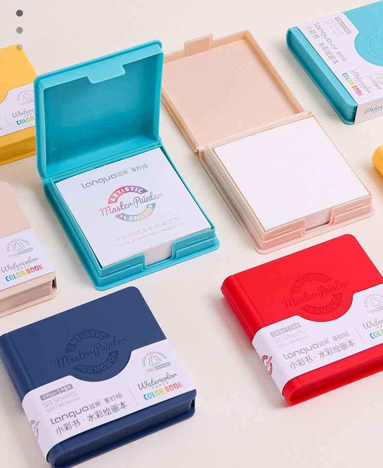 LANGUO MINI Art Watercolor Paper Sketchbook Tearable 5 Pack