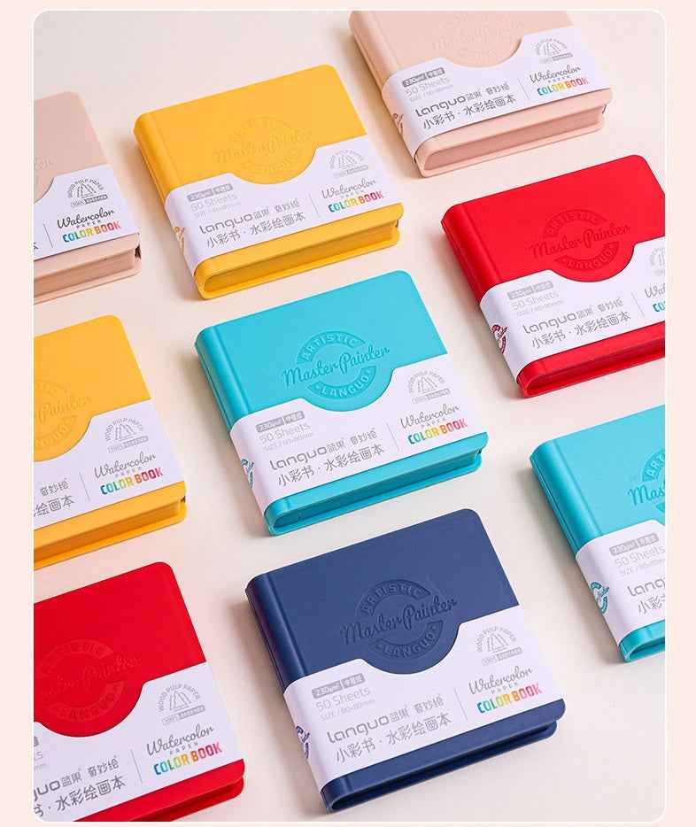 LANGUO MINI Art Watercolor Paper Sketchbook Tearable 5 Pack