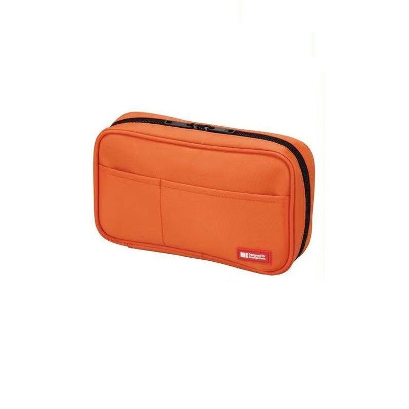 LIHIT LAB A-7551 Zipper Pencil Case Orange