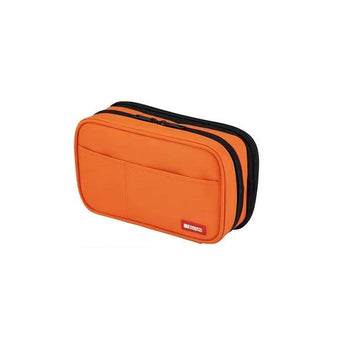 LIHIT LAB A-7555 Zipper Pencil Case Double Orange