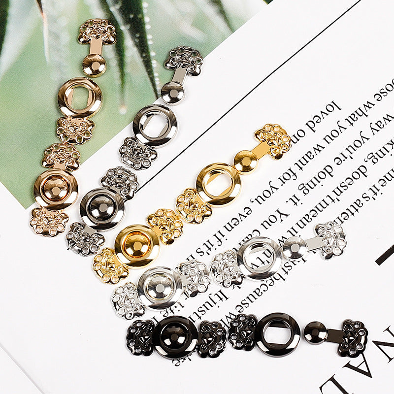 2.8cm cloud ruyi metal pair buttons in gold, silver and gun black (assorted)