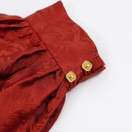 1cm Chinese Style Vintage Golden Square Metal Buttons with Loop 30pcs