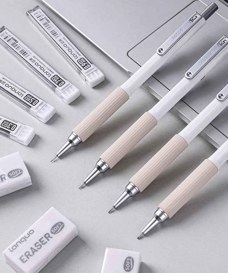 Languo 4PCS Metal Drawing Mechanical Pencils Set