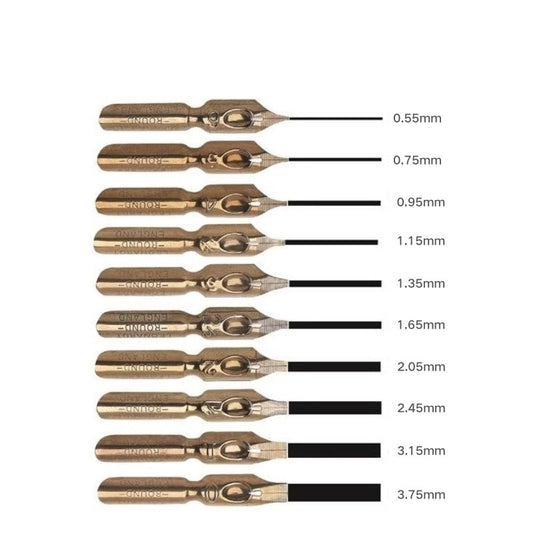 Leonardt pera za pisanje s vrhovima za rukopis (pakiranje od 10 veličina)