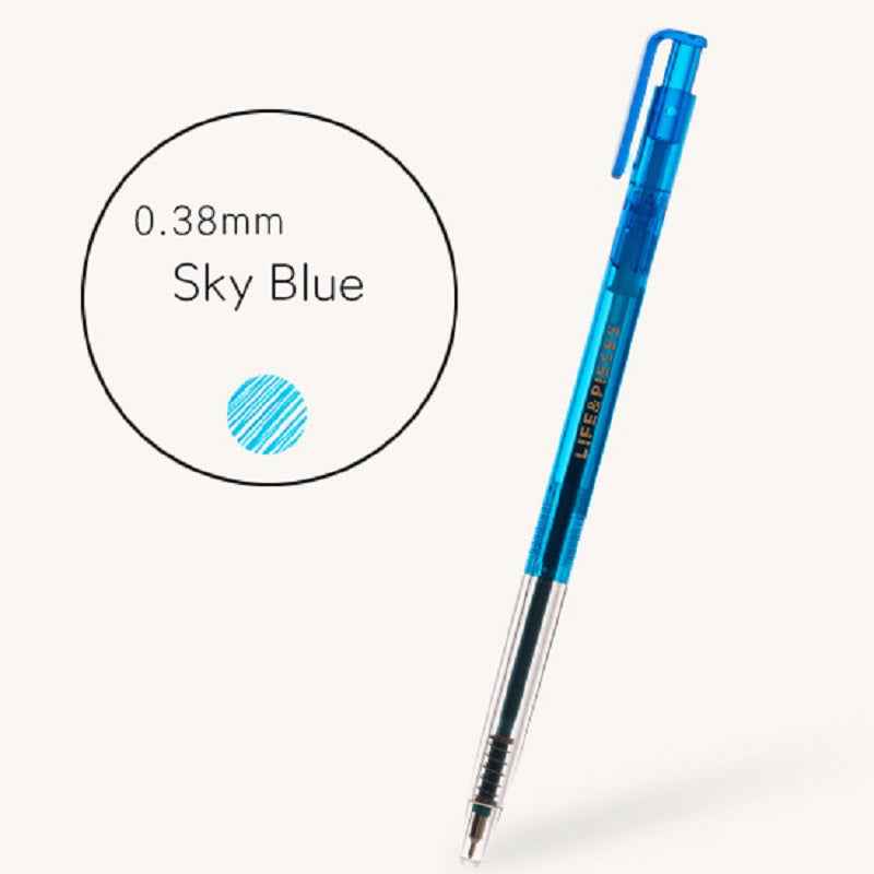 Livework Clear Life & Pieces 0.38mm Slim Color Gel Pen 3 Pack