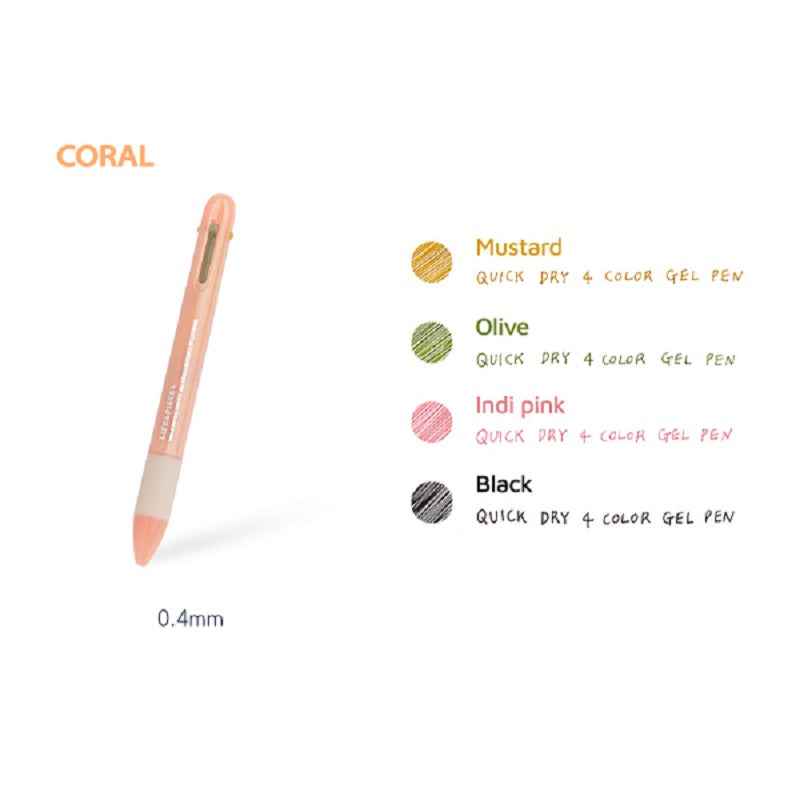 Livework Life&Pieces 4 Color Gel Pen 0.4mm