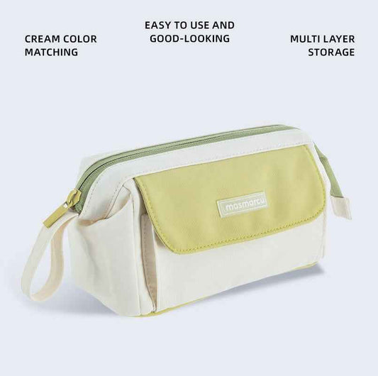 M&G MASMARCU Triangle Large Capacity Multi-Compartment Pencil Case