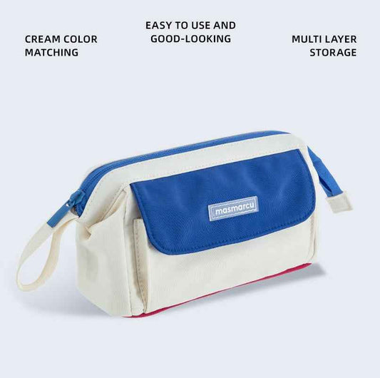 M&G MASMARCU Triangle Large Capacity Multi-Compartment Pencil Case