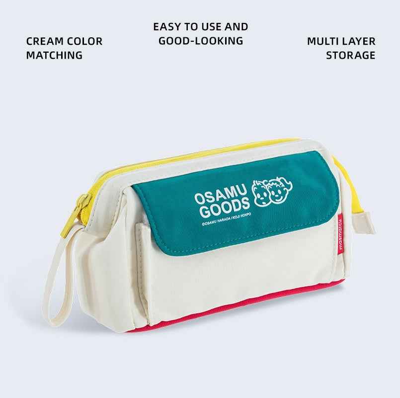 M&G MASMARCU Triangle Large Capacity Multi-Compartment Pencil Case