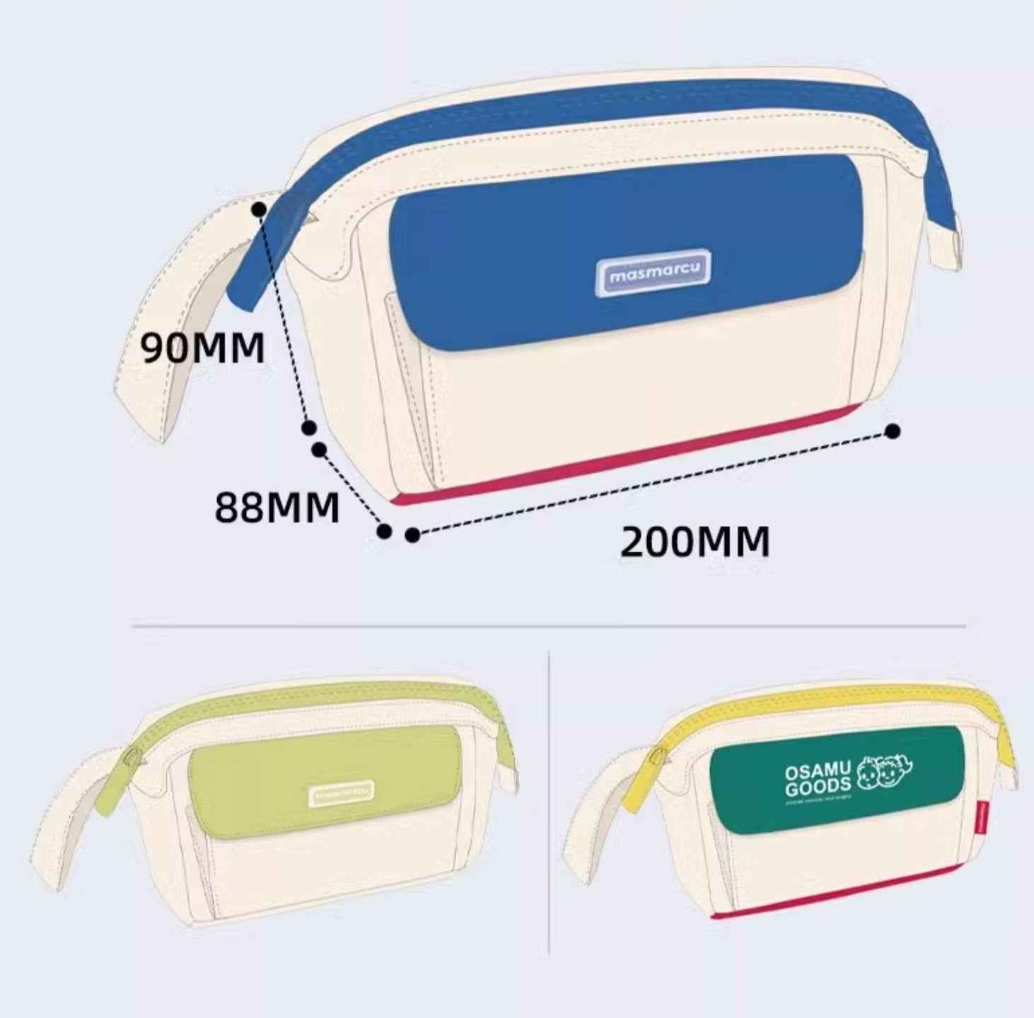 M&G MASMARCU Triangle Large Capacity Multi-Compartment Pencil Case