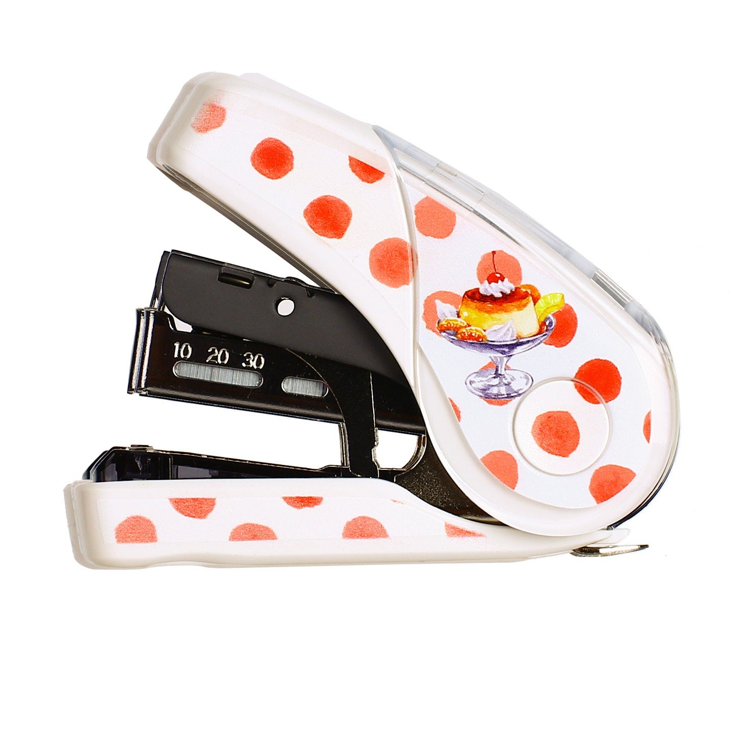 MAX Flat Clinch Mini Stapler HD-10FL3K - Retro Coffee Shop Pudding