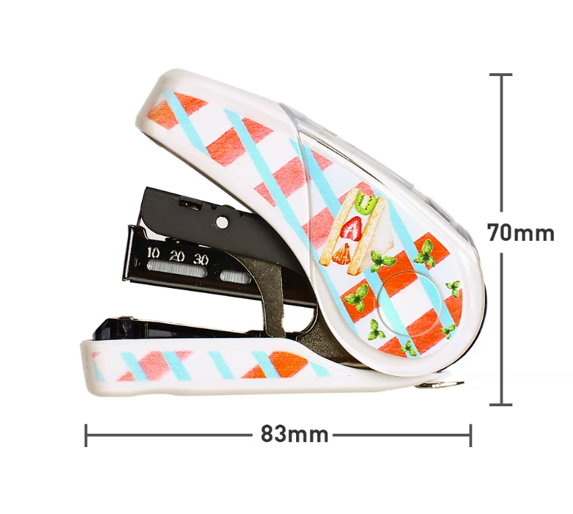 MAX Flat Clinch Mini Stapler HD-10FL3K - Retro Coffee Shop