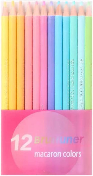 BRUTFUNER 12pcs Macaron Colors Pencils Set