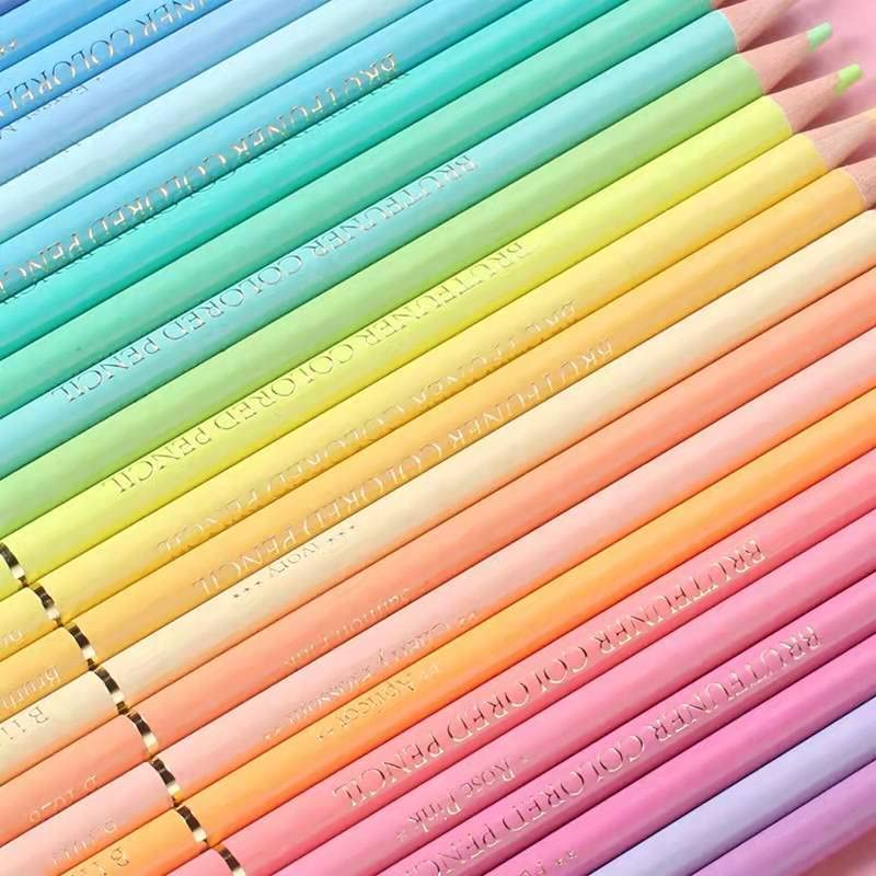 BRUTFUNER 12pcs Macaron Colors Pencils Set
