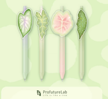 M&G ProfutureLab Stylo-bille à clic gel botaniste feuille de pandan 4 pièces