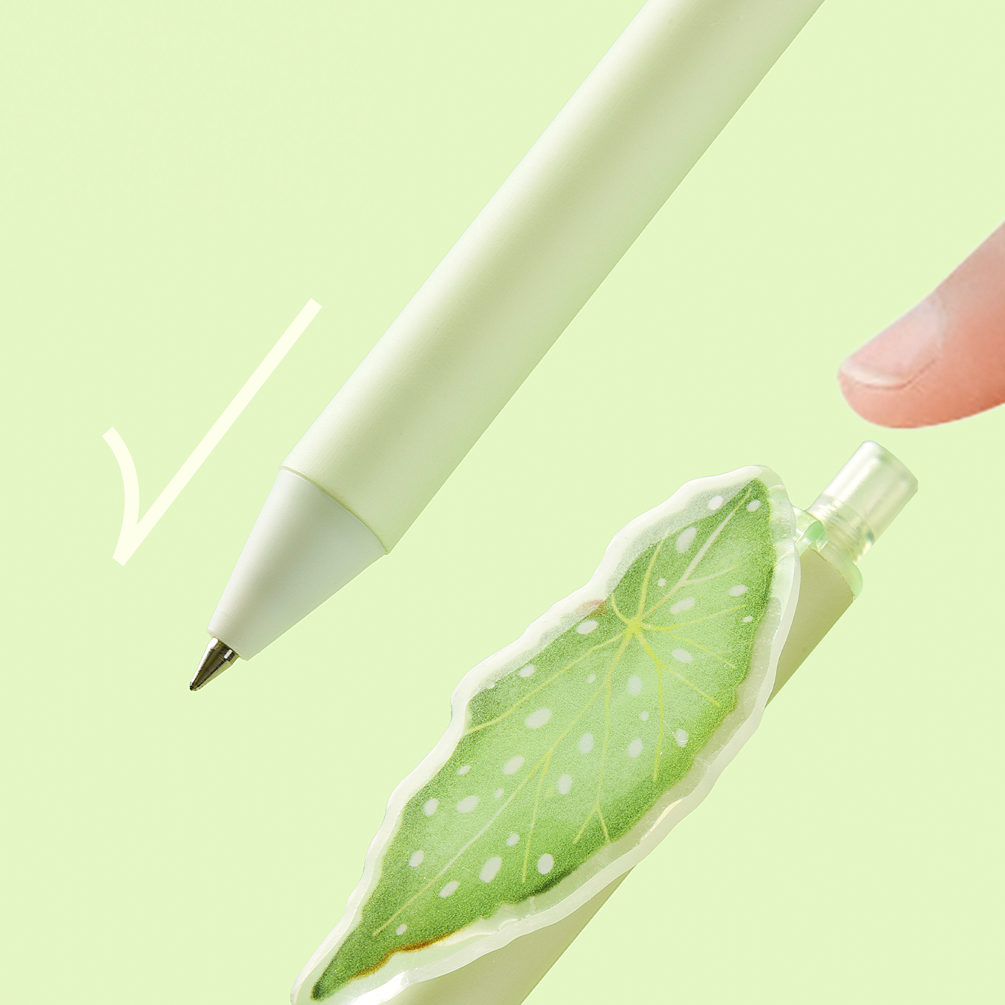 M&G ProfutureLab Botanist Pandan Leaf Click Ballpoint Gel Pen 4 Pack