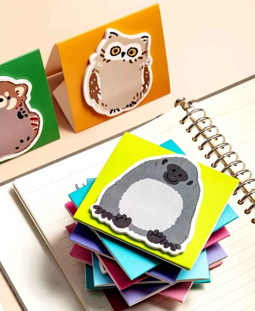 M&G Stand Sticky Notes Animal Shape Memo Pad 30 Sheets, 4-Pack