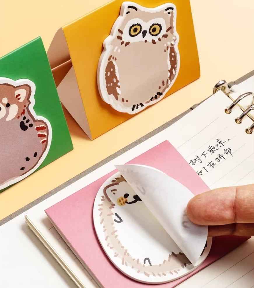 M&G Stand Sticky Notes Animal Shape Memo Pad 30 Sheets, 4-Pack