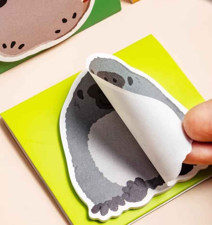 M&G Stand Sticky Notes Animal Shape Memo Pad 30 Sheets, 4-Pack