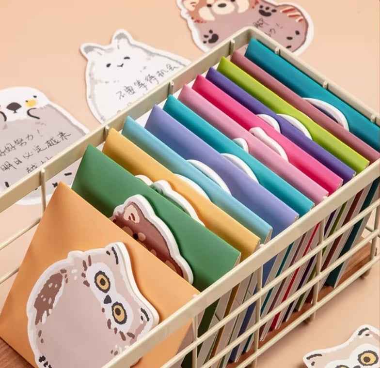 M&G Stand Sticky Notes Animal Shape Memo Pad 30 Sheets, 4-Pack