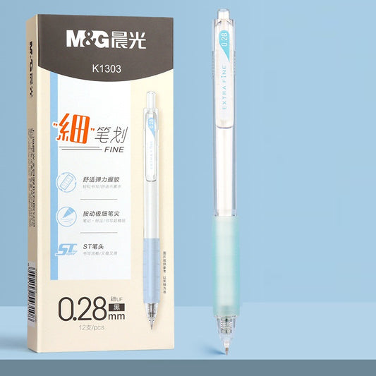 M&G Ultra Fine Point Gel Pens - 0.2mm/0.28mm/0.38mm - 12 Pack 0.28mm