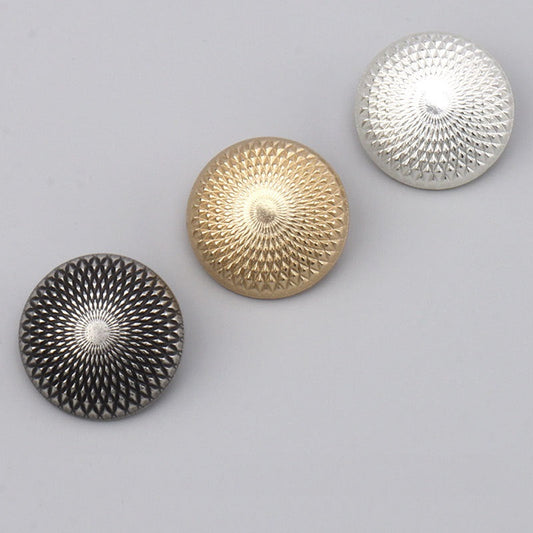 17.5/22.5mm Mystical Geometric Vintage Gold & Silver Metal Hand-Sewn Buttons 3pcs