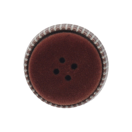 Vintage Flocked Metal Combination Buttons with Shanks for Coats 6pcs
