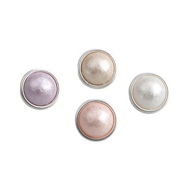 11mm metal pearl mushroom shank buttons, lilac, ivory, rose, peach tones, 4-pack view