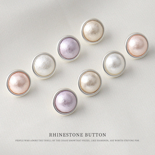 11mm Metal Pearl Mushroom Shank Button for Shirts 24 Pack
