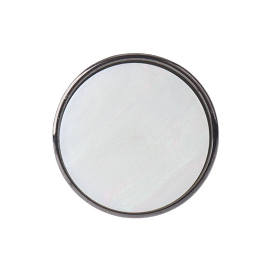 15-20mm Flat Metal Resin Shank Buttons for Woolen Coats 12pcs Gunmetal White