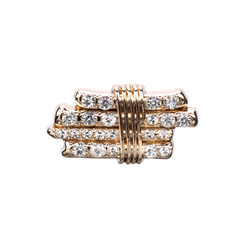 Lange Strass-Knöpfe, goldfarben, gebündelt mit Glitzerbesatz