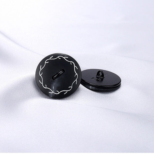 18/23/25mm Round Metal Resin Two Tone Shank Buttons for Coats 10pcs