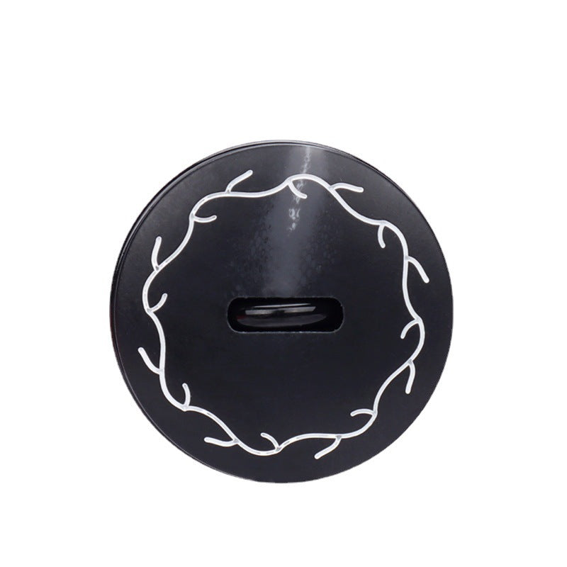 18–25mm round two-tone shank button, dark base with white trim
