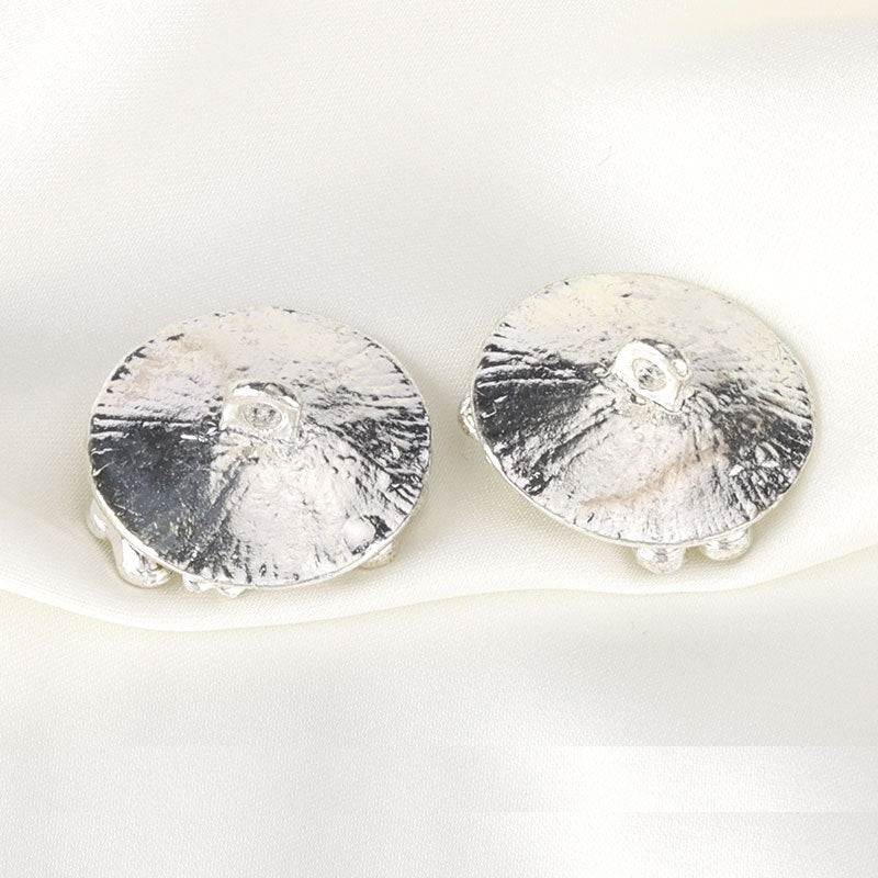 Round metal shank button backs, silver-tone, with mounting posts, 21mm