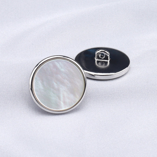 15mm/20mm Metal and Shell Combination Buttons for Jackets 6pcs