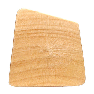 Light wood trapezoidal high-foot coat buttons, 15mm