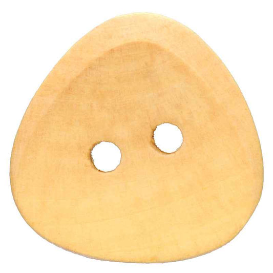 Natural Color Triangular 2 Hole Poplar Wood Buttons for Children's Coat Decoration 40pcs