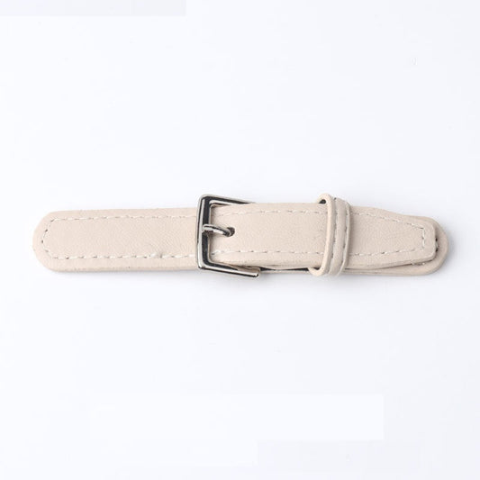 100mm Beige Khaki Black Leather Coat Sewing Sew-On Buckle Beige