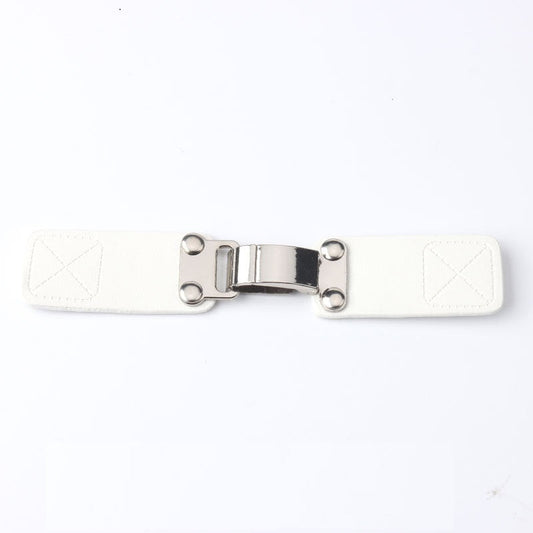 140mm White Brown Black Leather Decorative Buckles for Coats Jackets 6pcs White