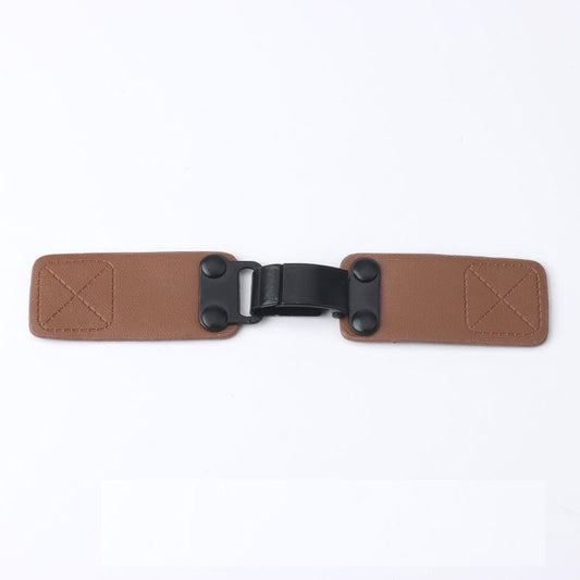 140mm White Brown Black Leather Decorative Buckles for Coats Jackets 6pcs Brown