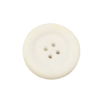 Runde Harzknöpfe, 18/21/25 mm, flockig, weiß, 15er Pack
