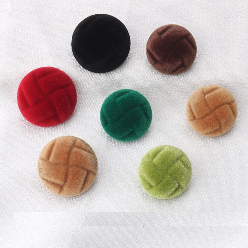 18/21-mm Flockknöpfe mit Tortoise-Muster, 6er Set, mehrere Farben sichtbar