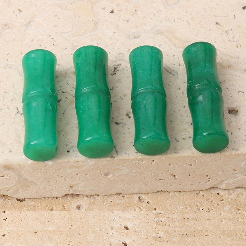 Grüne Froschknöpfe aus natürlichem Jade-Bambus, 4 Stück, 25 mm