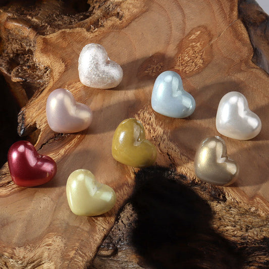 14mm Heart-Shaped Plastic Decorative Button for Kids' Clothes 40 Pack